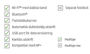 HP Envy 6032e checkbox med svensk text