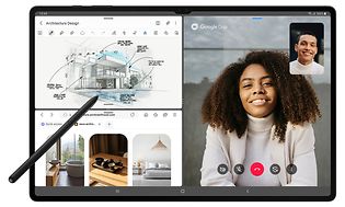 Samsung Galaxy Tab S8 med delad skärm