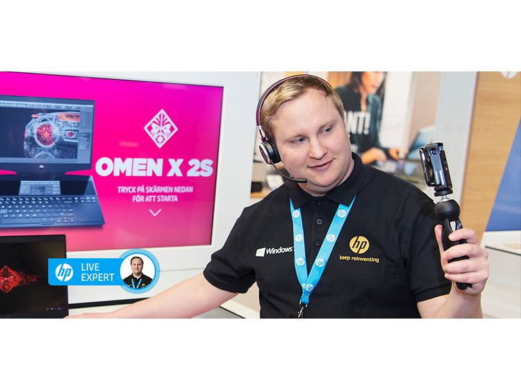 HP Live Expert - HP-expert som pratar med kund