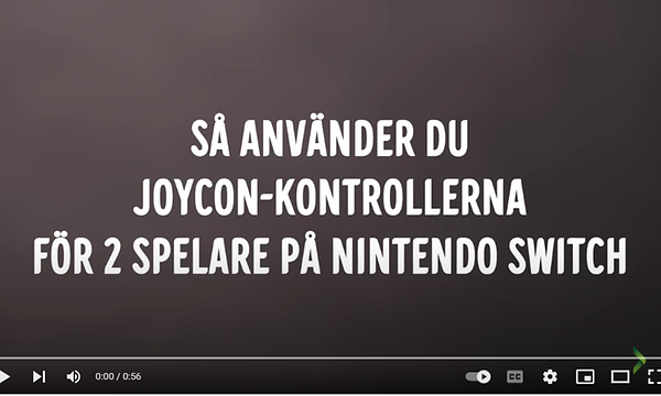 Skärmdump från svensk video om Nintendo Switch