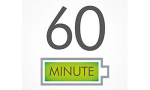 Illustration av 60 minuters batteritid