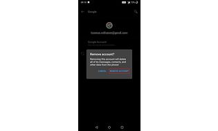 Skärmdump från ett Google-konto på Android-telefon