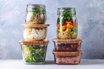 MDA-Fridges-Fruit and vegetables in lunch boxes in glass