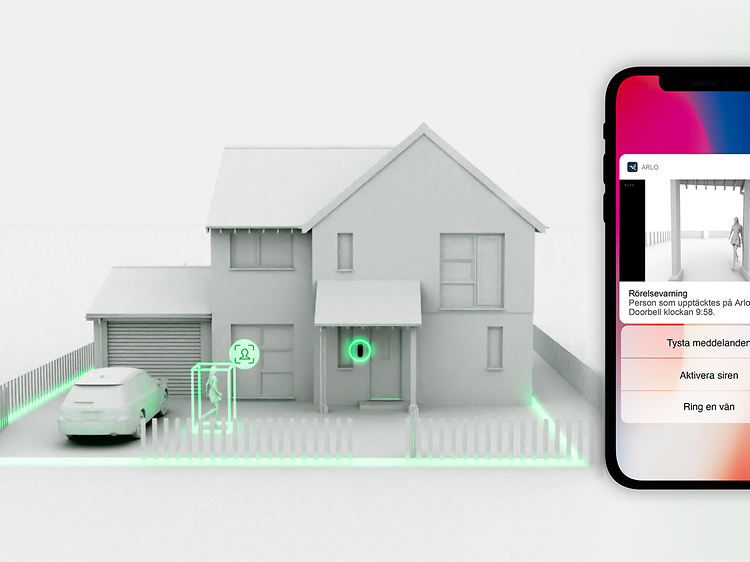 Arlo-Arlo app och hus