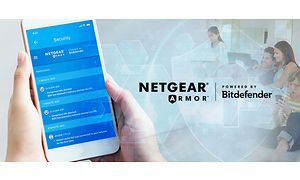 En smartphone med Netgear Armor