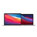 MacBook Air Guld med M1-chip och MacBook Pro Rymdgrå med M1-chip