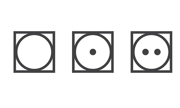 Illustration: Ok att torktumla Tvättsymbol.