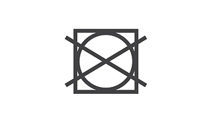 Illustration: Torktumla inte symbol.