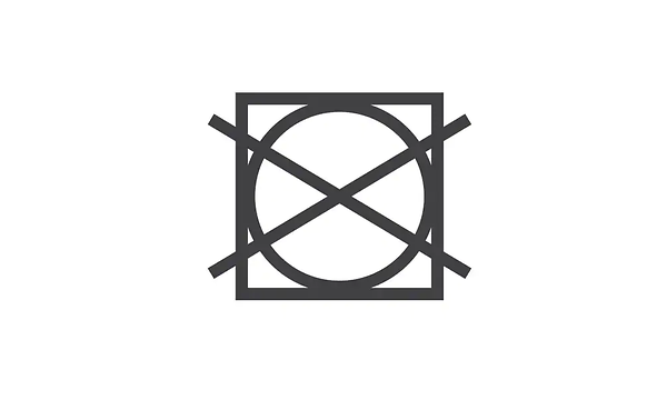 Illustration: Torktumla inte symbol.