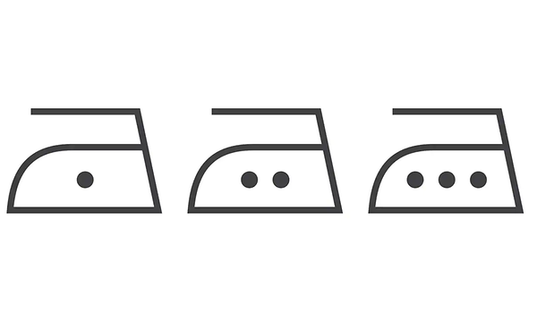 Illustration: Ok att stryka tvättsymbol.