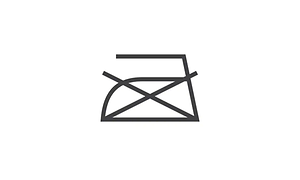 Illustration: stryk ej tvättsymbol.