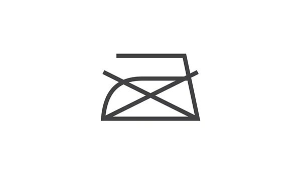 Illustration: stryk ej tvättsymbol.