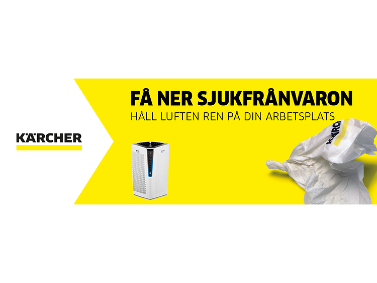 Kärcher AF 100 banner på svenska