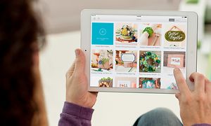 Person som skapar ett projekt via Design Space-appen