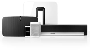 Sonos Home Sound System med högtalare, smartphone, SUB med mera. 