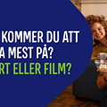 Elgiganten banner med texten "Vad kommer du att titta mest på? sport eller film?".