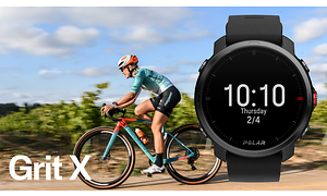 Polar - A Polar Grit X on a female cyclist