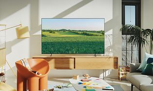 QLED TV i vardagsrummet