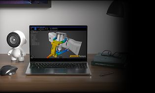 Ett skrivbord för studier med laptop