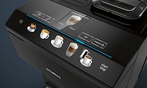 coffeeSelect display överst på Siemens EQ500 kaffemaskin