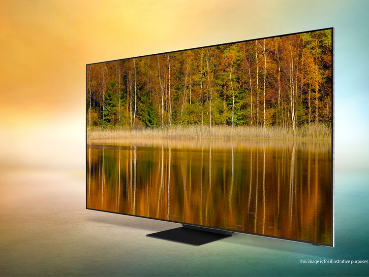 Samsung-QN800B TV-skärm med fin natur
