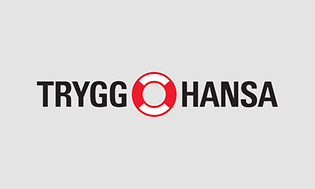 Trygg Hansa logo - Grå bakgrund