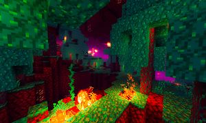 Warped forest i Nether