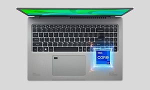 En bärbar dator med Intel® Core™-logo