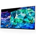 Sony-A95K-TV närbild av ädelstenar i starka blå och gröna färger
