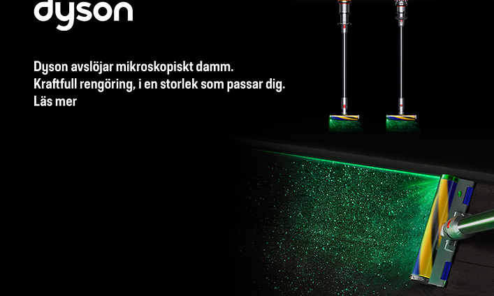 Dyson collage with Swedish text