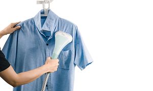 SDA-Steamers-Steamer steaming a blue shirt