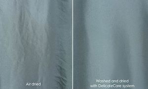 Illustraition of fabric air dried and dried in a Electrolux washer and dryer (1)