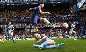 FIFA 23 - Sam Kerr hoppar över en annan fotbollsspelare