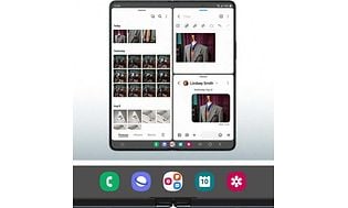 Samsung Galaxy Z Fold4 med Taskbar