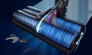Illustration av Power Brush-borstar