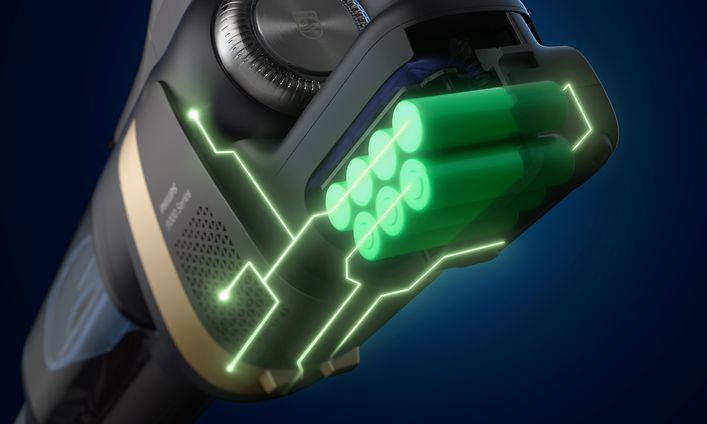 Illustration av batteri i Philips AquaTrio