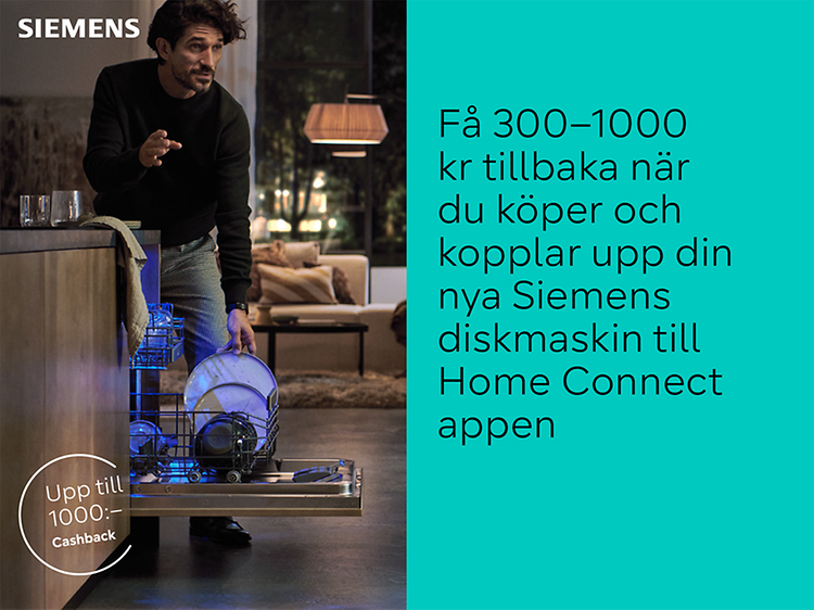 Siemens diskmaskin och cashback-kampanj