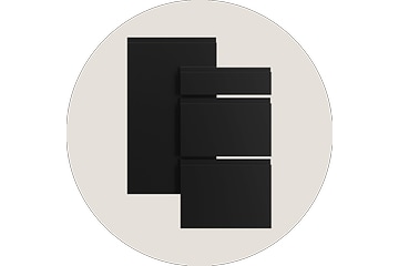 EPOQ: Round image of Integra Black fronts.