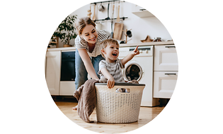 CS - Insurance - Siblings playing in a kitchen