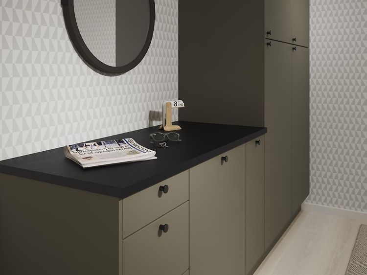 EPOQ - entré / hall och tvättstuga i ett, i serien och färgen Trend Moss Green.