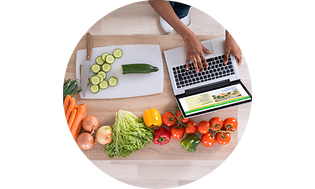 CS -Configuration-Laptop on table with veggies