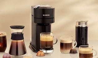 Nespresso kaffemaskin, kaffedrycker och kapslar