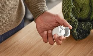 Pixel Buds in hand