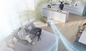 Dyson Air Multiplier™-teknik cirkulerar ren luft i hela rummet