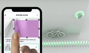 Prioriterade zoner illustrerade och Arlo-app