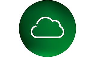 Elgiganten Cloud: Molnlagrings logotyp mot grön bakgrund.