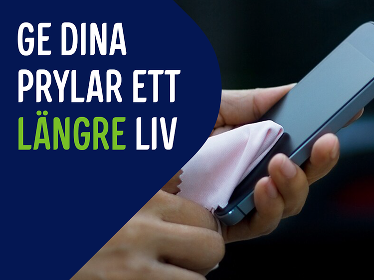Ta hand om dina prylar med rengöring och underhåll banner.