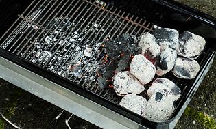 Charcoal on the grill