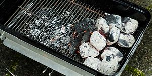 Charcoal on the grill