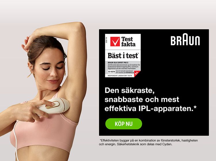 Braun IPL apparaten är säker, snabb och effektiv